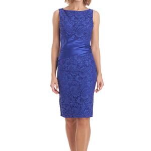 JS Collections dress blue Sydney knee length